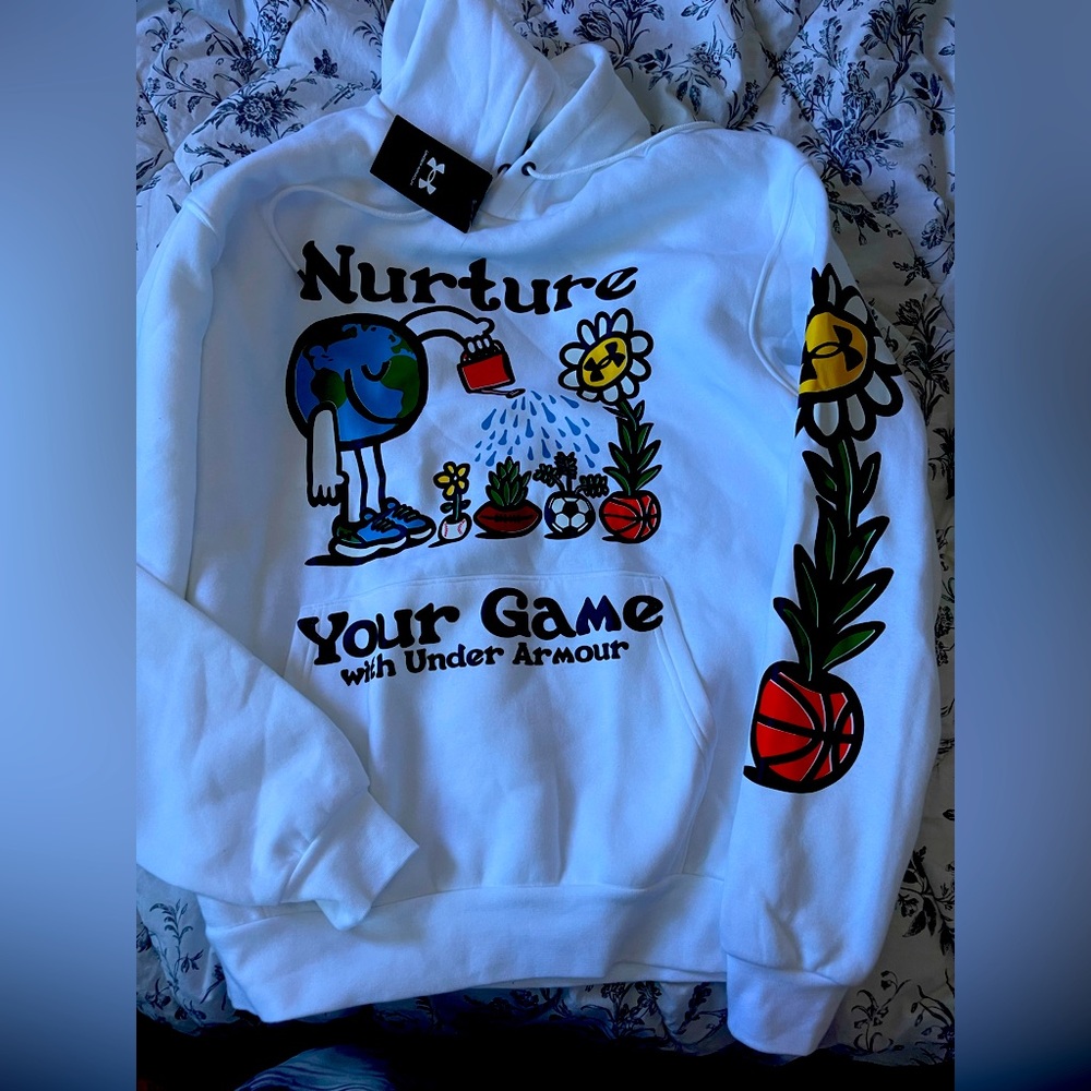 Under Armour Men's Nurture Your Game Hoodie White NWT - Hoodie Size L
